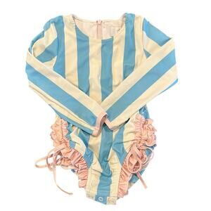 SweetHoney Toddler Girl Long Sleeve Rashguard Swimsuit Size 2T